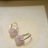Lavender Jade Ear Hoops
