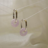 Lavender Jade Ear Hoops