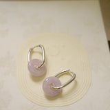 Lavender Jade Ear Hoops