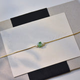 Green Cube Jade & Freshwater Pearl Bracelet