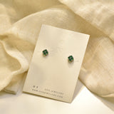 Green Jade Diamond Earrings