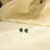 Green Jade Diamond Earrings