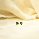 Green Jade Diamond Earrings