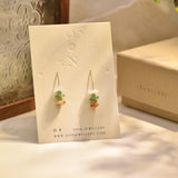 Triple Colour Candy Jade Earrings