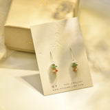 Triple Colour Candy Jade Earrings