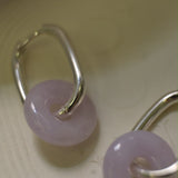 Lavender Jade Ear Hoops