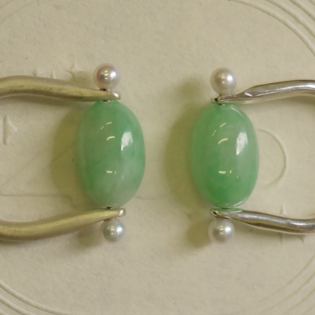 [Pre Order] ✨Jade Pearl Silver Ring - OON Jewellery 