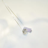 Purple Cuboid Jade & Herkimer Diamond Necklace