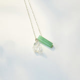 Green Cuboid Jade & c Necklace