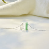 Green Cuboid Jade & c Necklace