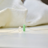 Green Cuboid Jade & c Necklace