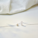 White Cylinder Jade & Freshwater Pearl Necklace