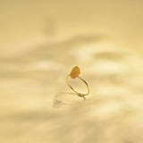 Yellow Irregular Jade Ring