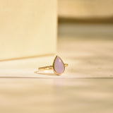 Purple Water Drop Jade Ring