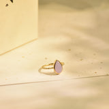 Purple Water Drop Jade Ring