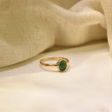 Green Oval Jade Ring