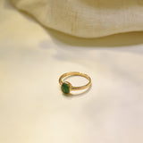 Green Oval Jade Ring